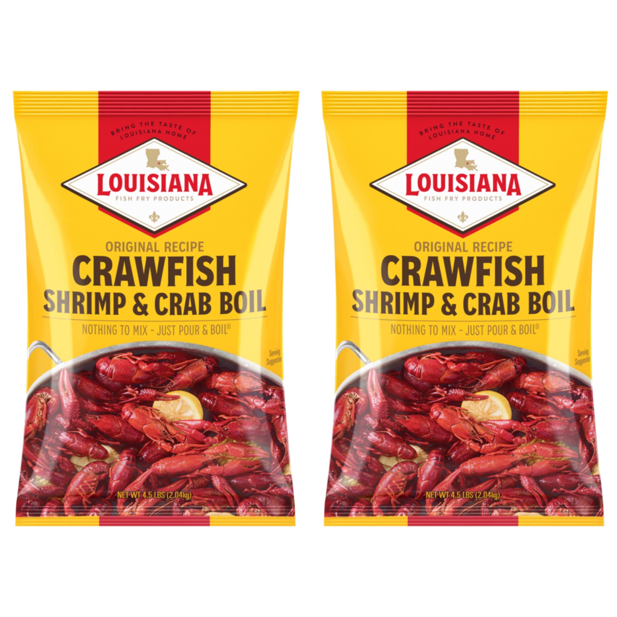 Louisiana Fish Fry front packaging showing two tubs and bold branding for easy storage