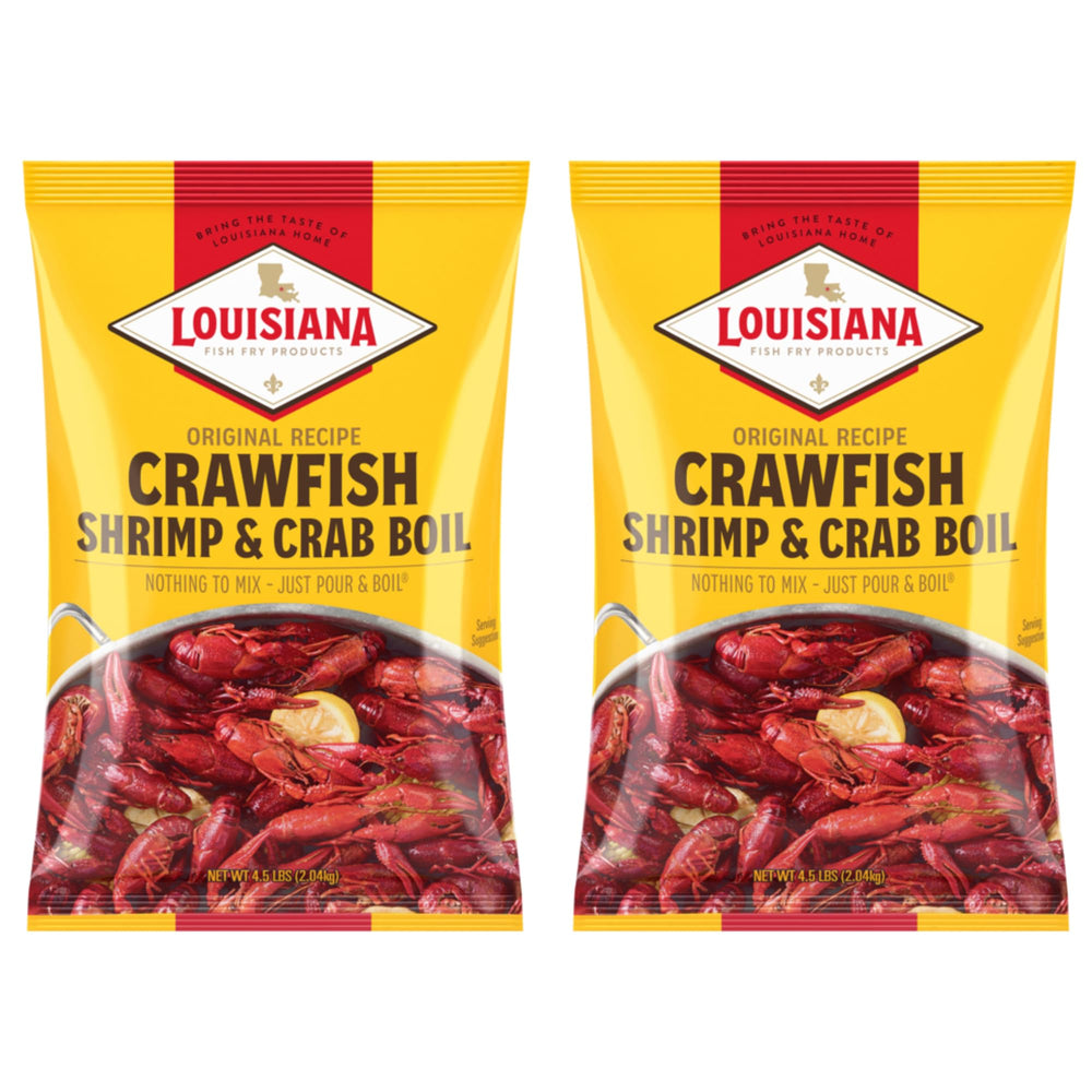 Louisiana Fish Fry front packaging showing two tubs and bold branding for easy storage