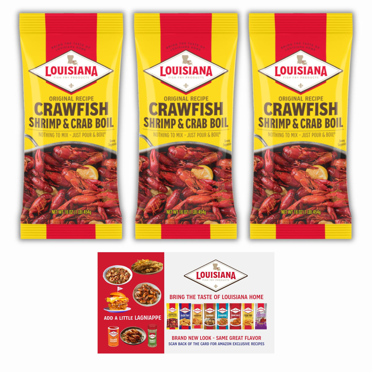 Louisiana Fish Fry front packaging showing clear label and jar benefit convenience