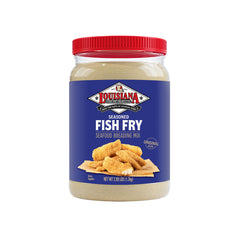 Louisiana Fish Fry Products front tub showing packaging and shelf-ready convenience