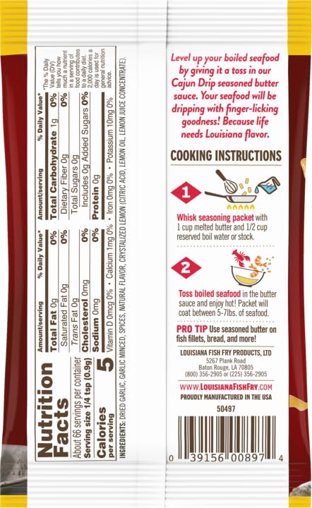 Louisiana Fish Fry label close-up showing ingredients and allergen clarity benefit