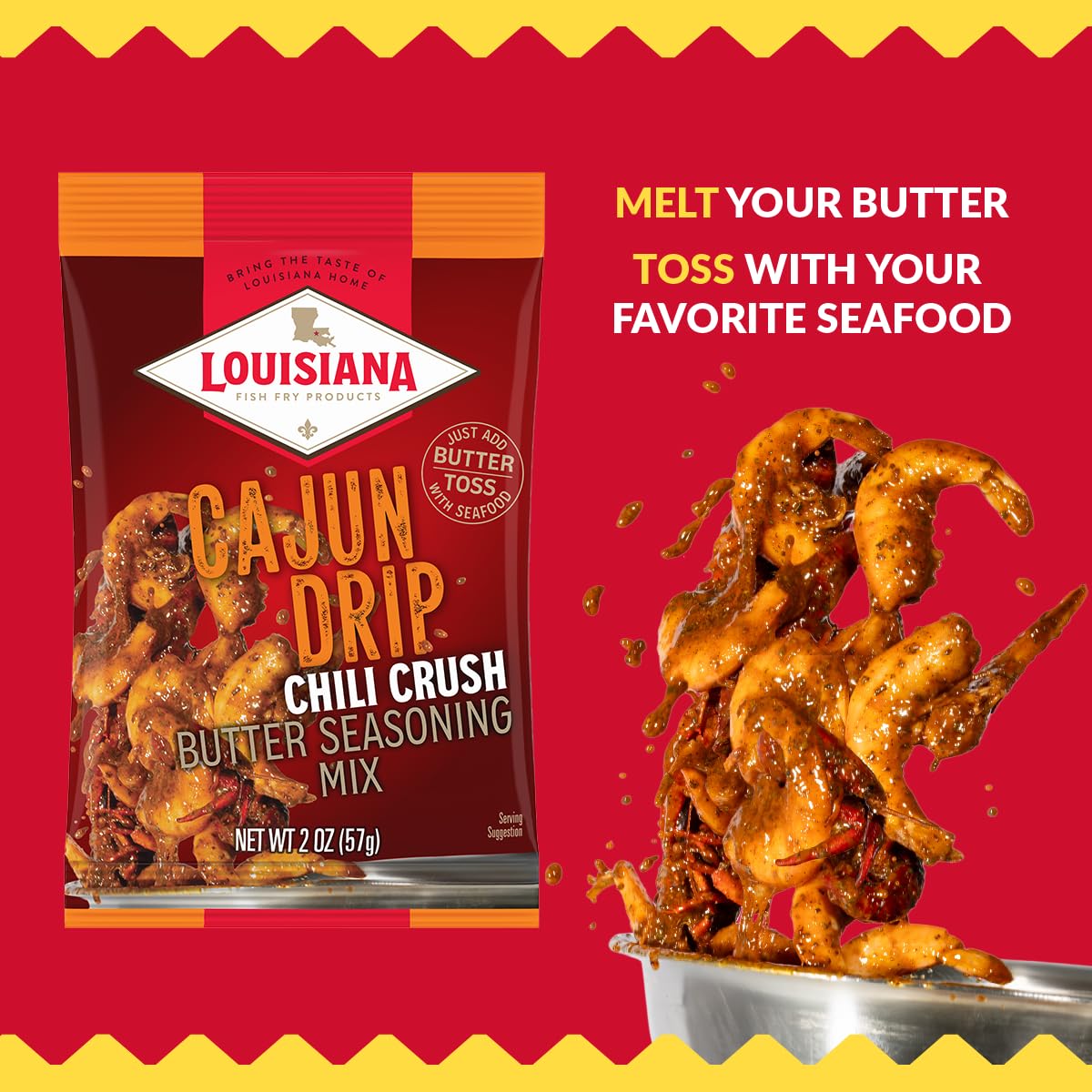 Louisiana Fish Fry seasoning powder texture emphasizing bold Cajun flavor