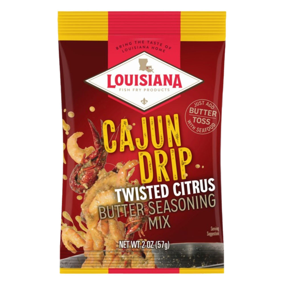 Louisiana Fish Fry packet beside spoon showing portion size for accurate use