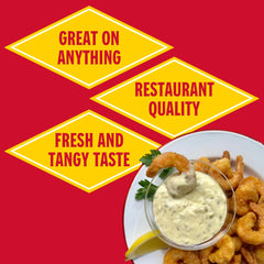 Louisiana Fish Fry on spoon showing creamy texture and mixability for easy serving