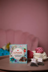 LOVARE 1001 Nights box with pyramids highlighting floral and classic tea balance