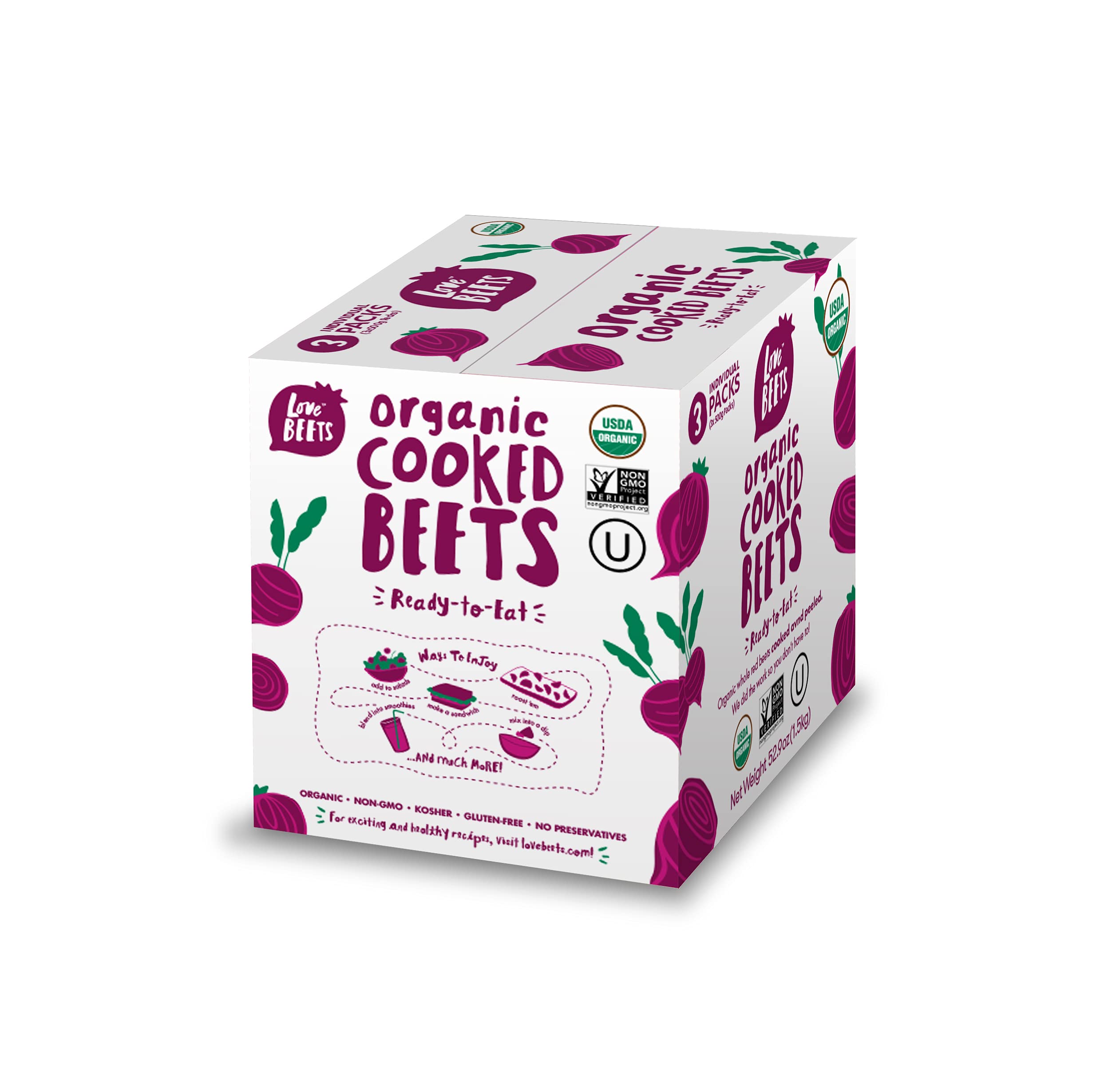 Love Beets tossed in salad bowl adding color and quick prep benefit