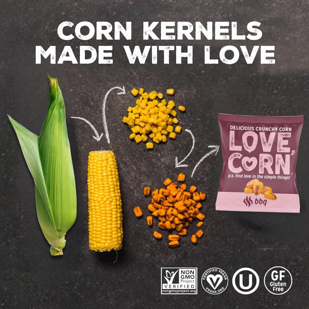 Love Corn BBQ held by commuter demonstrating portable, mess-free snack satisfaction