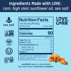 Love Corn close-up of roasted corn kernel texture highlighting crunch