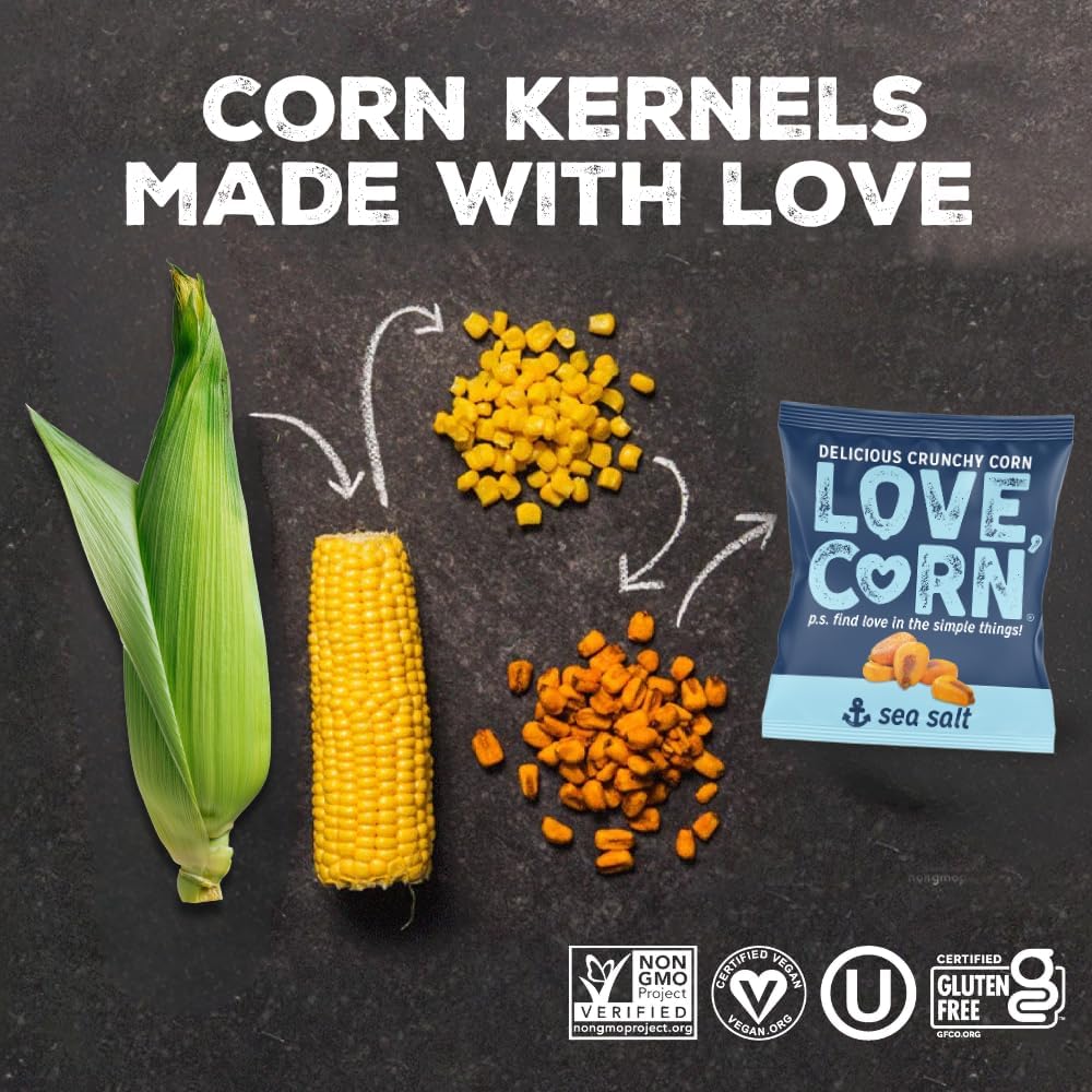 LOVE CORN served in bowl on party table for easy sharing