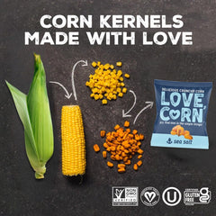 LOVE CORN served in bowl on party table for easy sharing