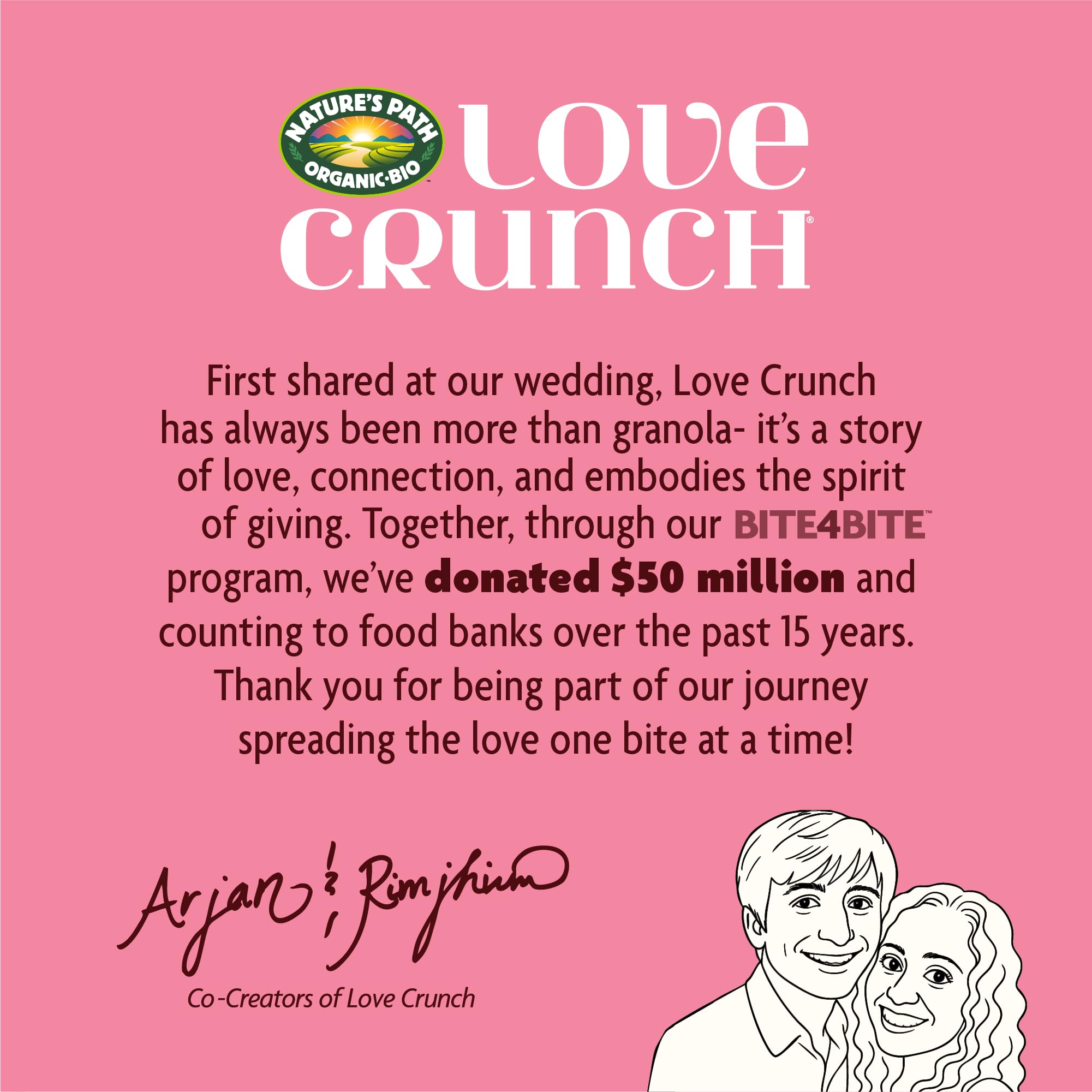 Love Crunch granola served in a bowl with milk delivering breakfast-ready convenience