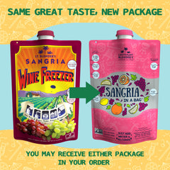 Lt. Blender opened bag with dehydrated fruit, natural ingredient clarity