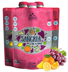 Lt. Blender front packaging showing sangria-in-a-bag, convenient party mixer