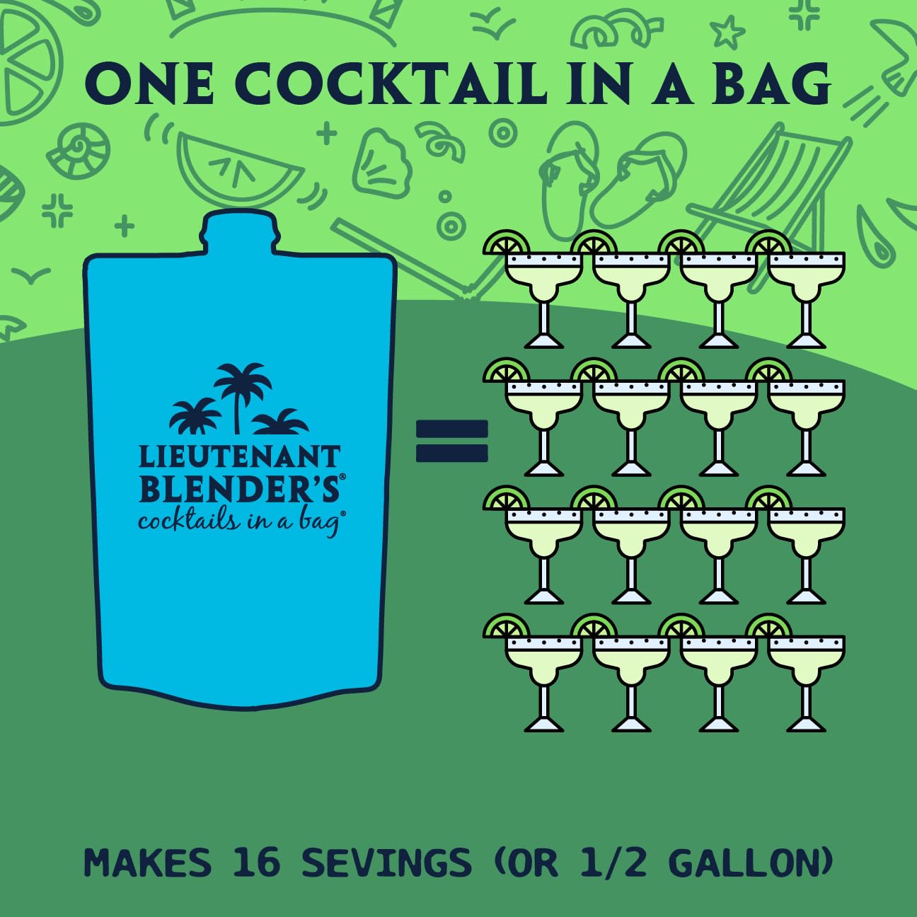 Lt. Blender bag laid flat in freezer saving space and freezing fast