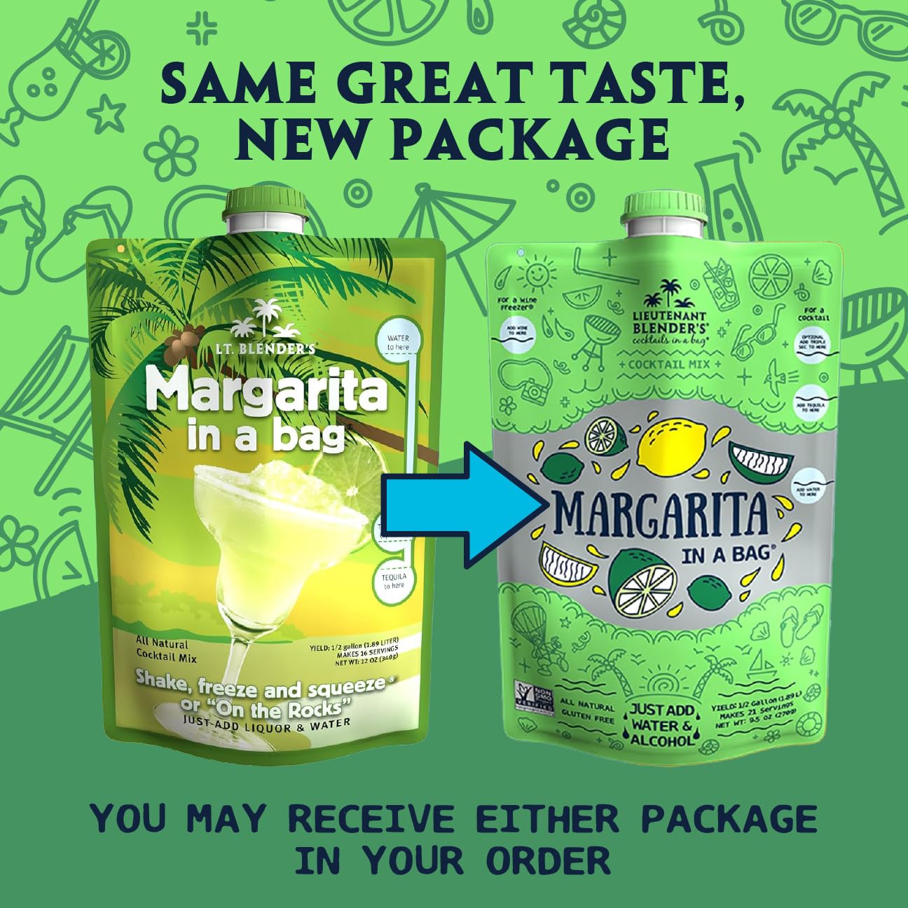 Lt. Blender product label highlighting real lime lemon ingredients