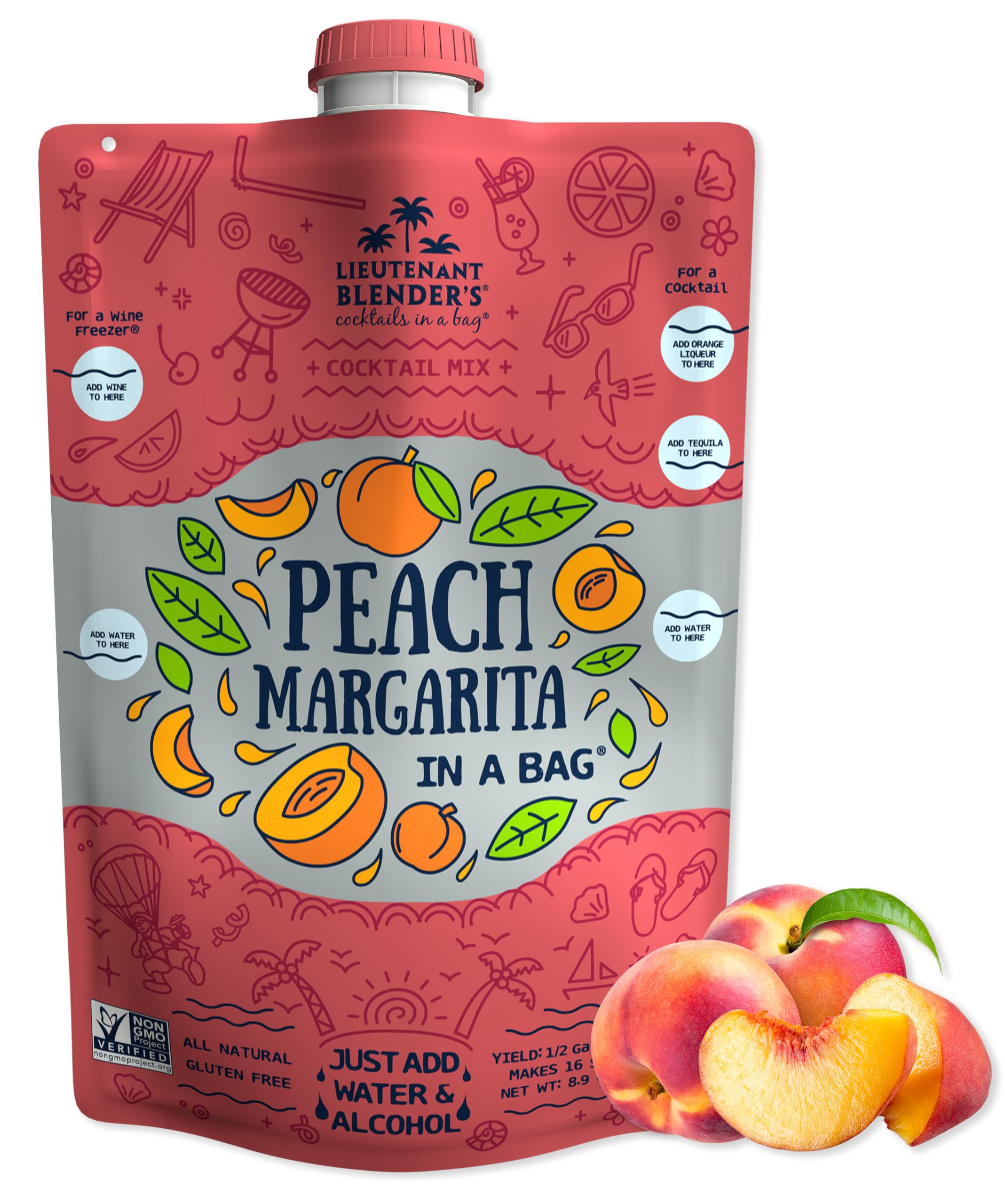 Lt. Blender front packaging showing bag label and serving information, convenient for parties