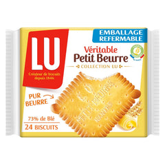 LU Petit Beurre front packaging showing three-bag pack and brand clarity for gifting