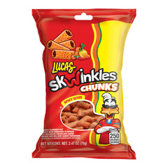 Lucas Skwinkles candies in a bowl at a party setup showcasing shareable snacks and festive presentation