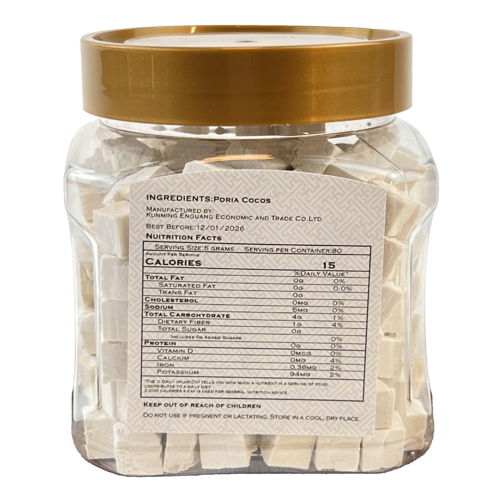 Hand holding LUCENTIS jar to show 400g size for portion planning