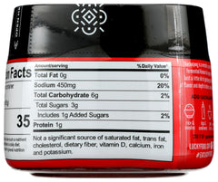 Lucky open jar texture showing thick paste and applicative consistency