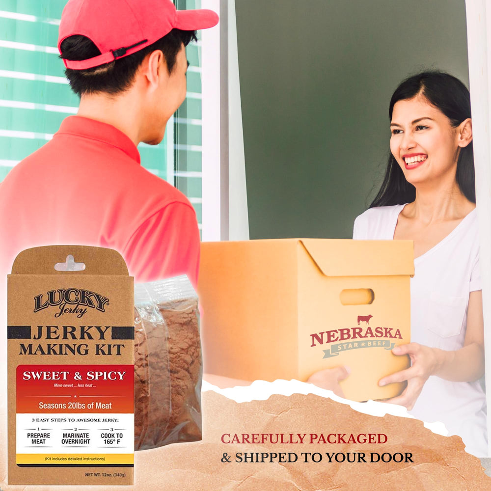 Lucky Beef Jerky jerky in a dehydrator highlighting reliable drying results benefit