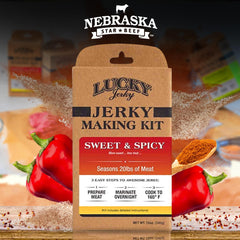Lucky Beef Jerky individual labeled packets displayed for easy measuring benefit