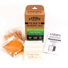 Lucky Beef Jerky spices texture shot highlighting premium blend quality
