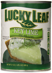 Lucky Leaf front packaging showing two 21 oz cans for convenient baking