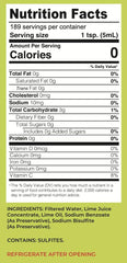 Lucy’s bottle beside fresh limes showing volume comparison for convenience