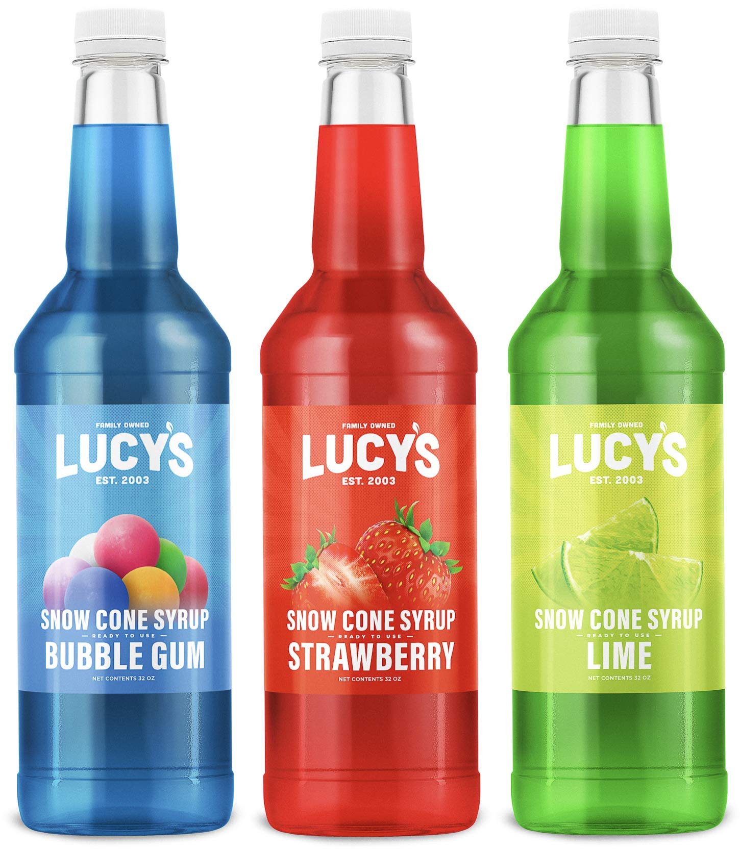 Lucy’s fiesta pack front packaging showing three 32oz bottles for party convenience