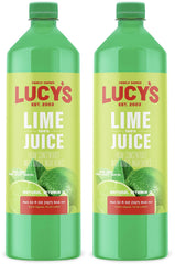 Lucy’s front packaging showing two 32oz bottles and shelf-ready convenience