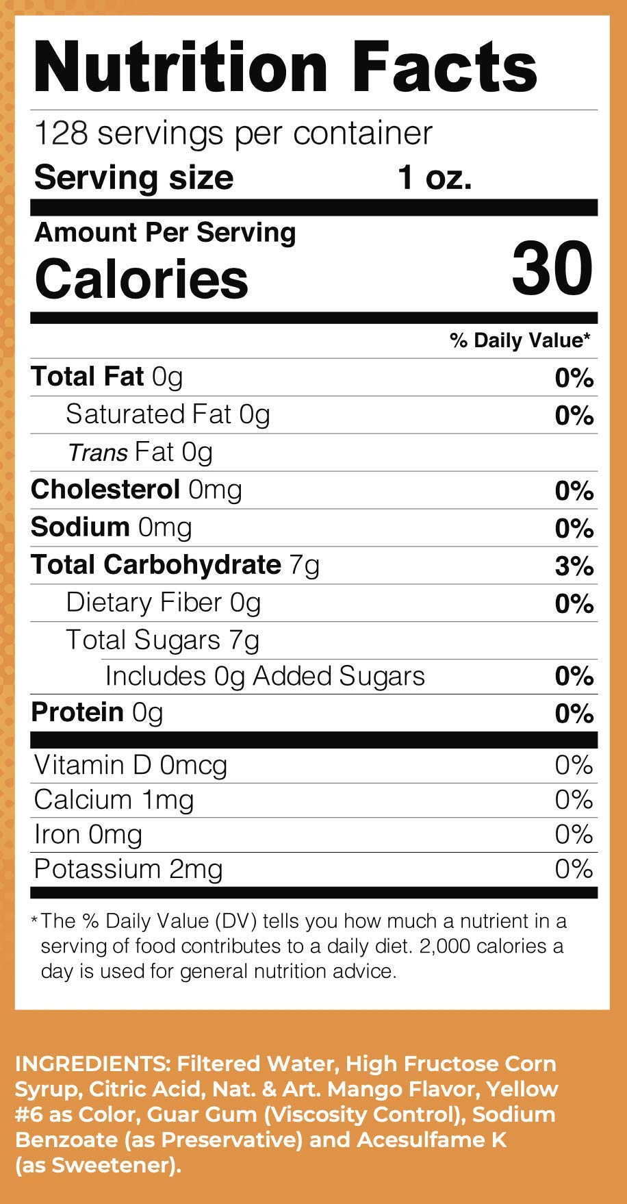 Lucy's mango gallon bottle beside a ruler showing size and volume for buyers
