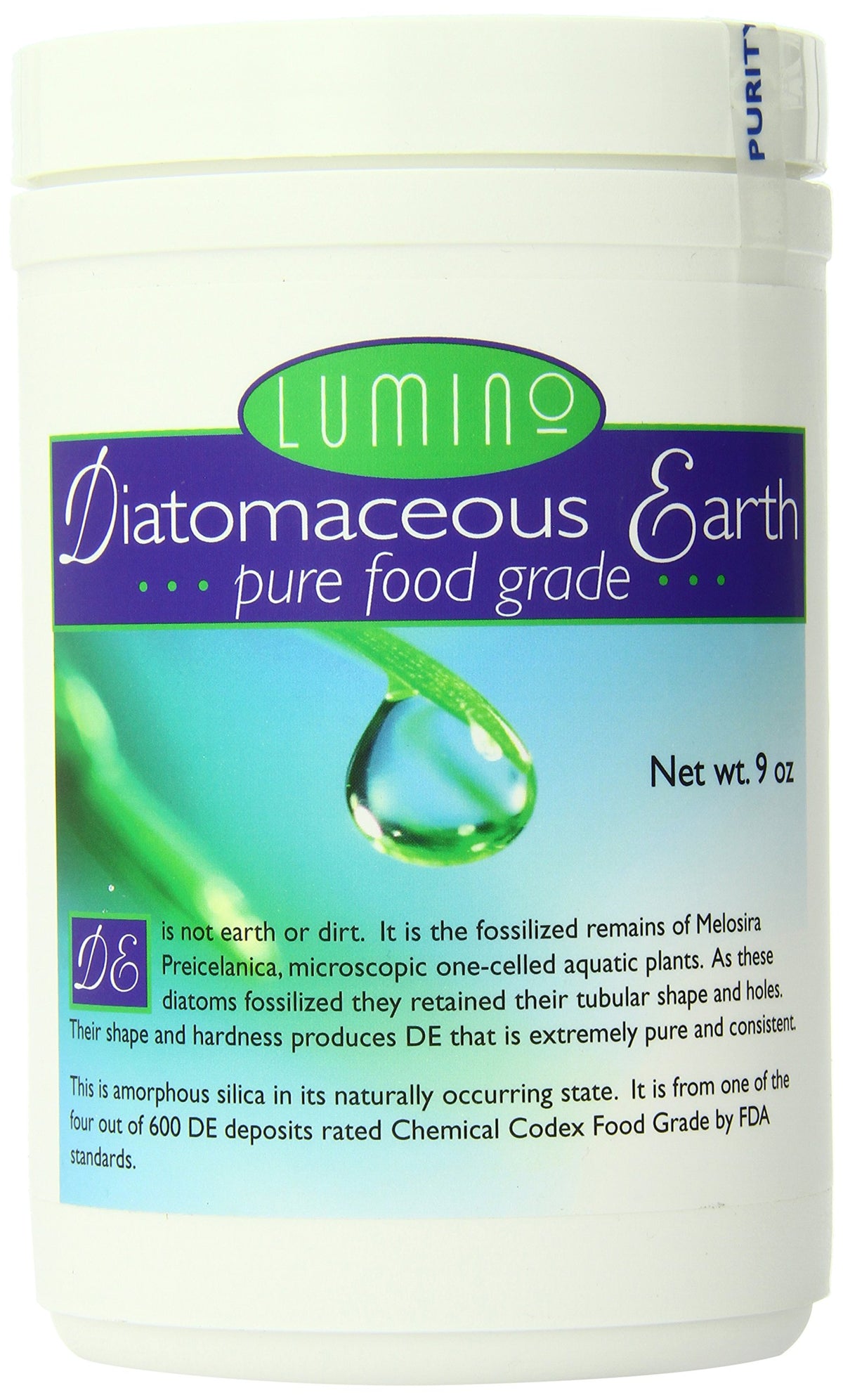 Lumino front packaging 9 ounce jar shows label and compact size for easy storage
