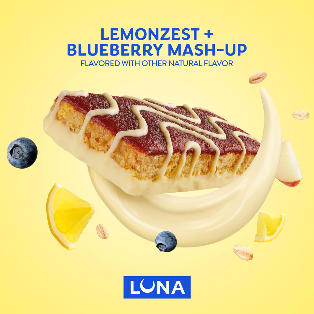 LUNA Bar held in hand to show real size and convenient grab-and-go scale
