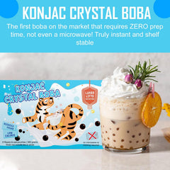 Lunar Lifts Nutrition close-up of konjac pearls texture highlighting chew and clarity