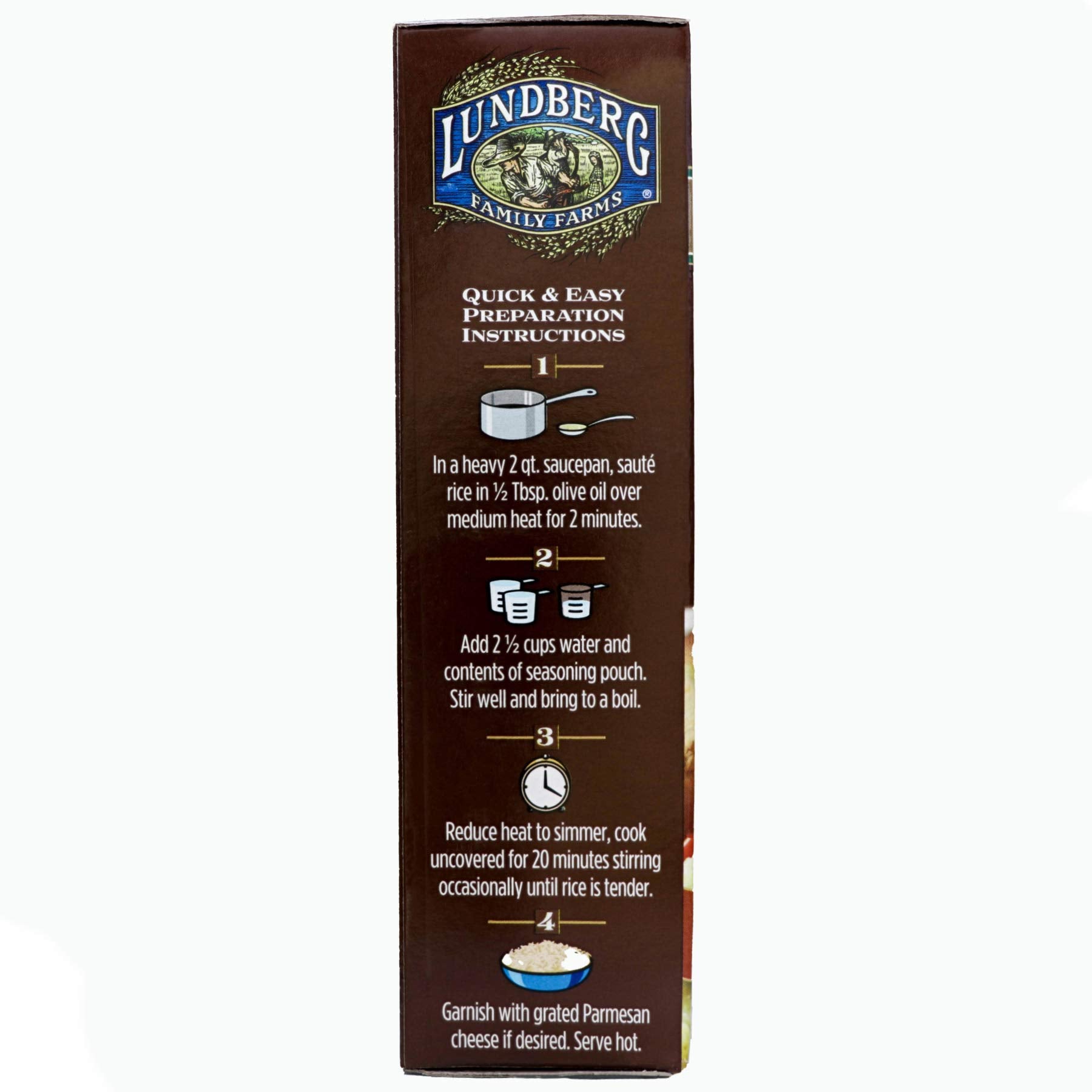 Lundberg pouch in hand demonstrating 5.5 ounce single-serve portion convenience