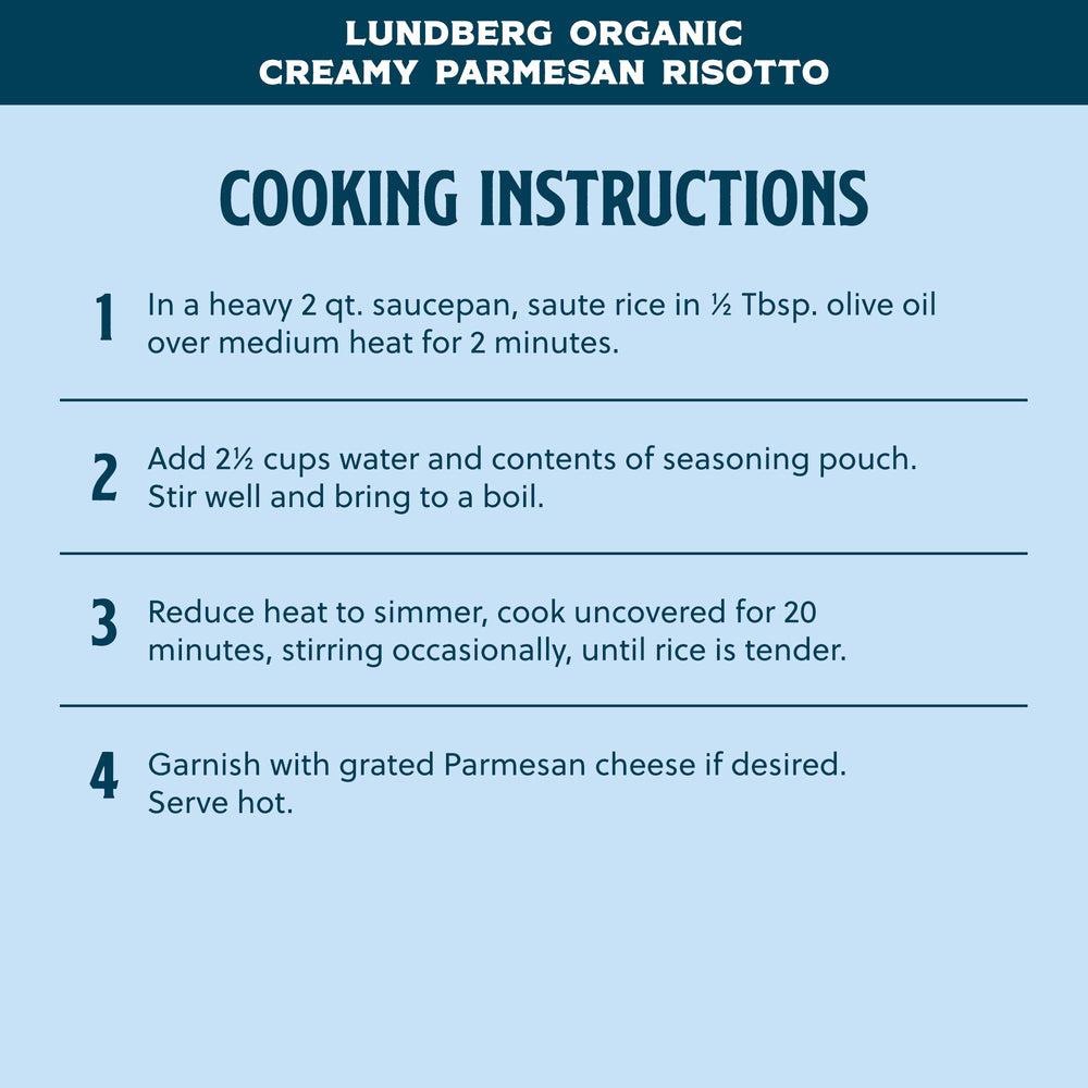 Lundberg risotto plated with sautéed mushrooms to illustrate meal upgrade ideas