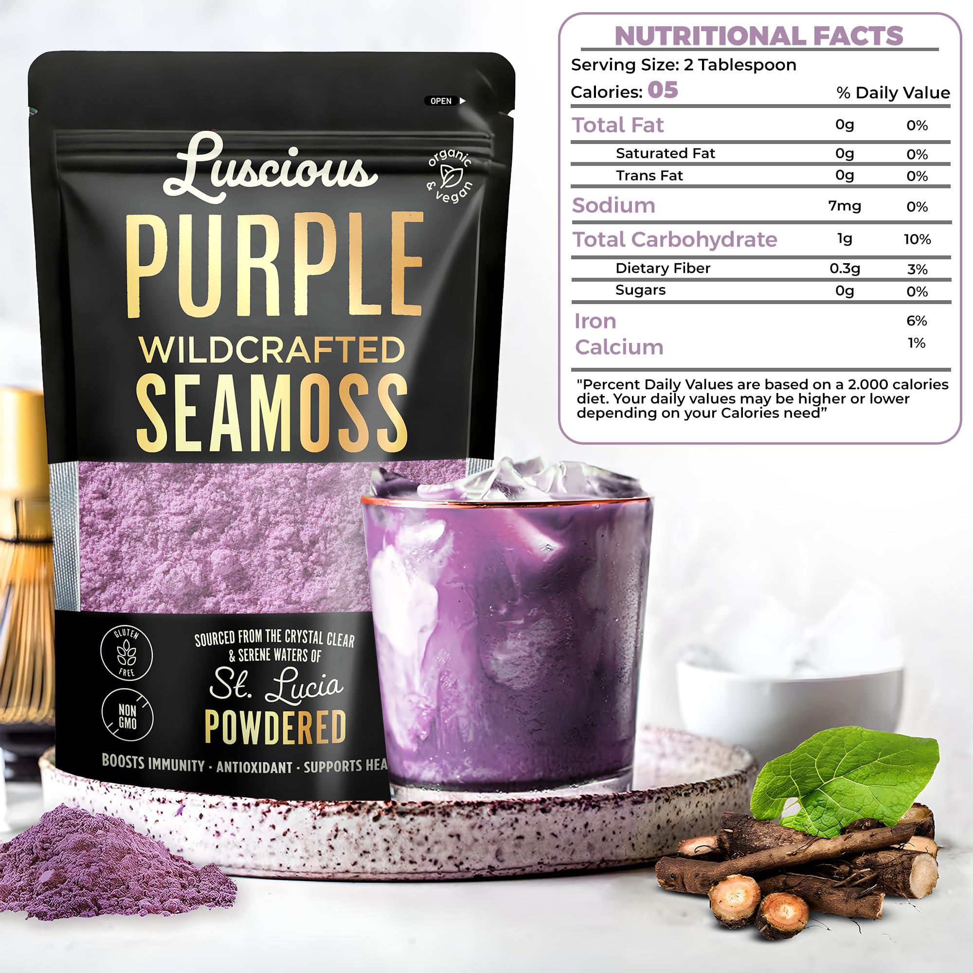 Luscious Purple gel in jar demonstrating thick smooth consistency benefit
