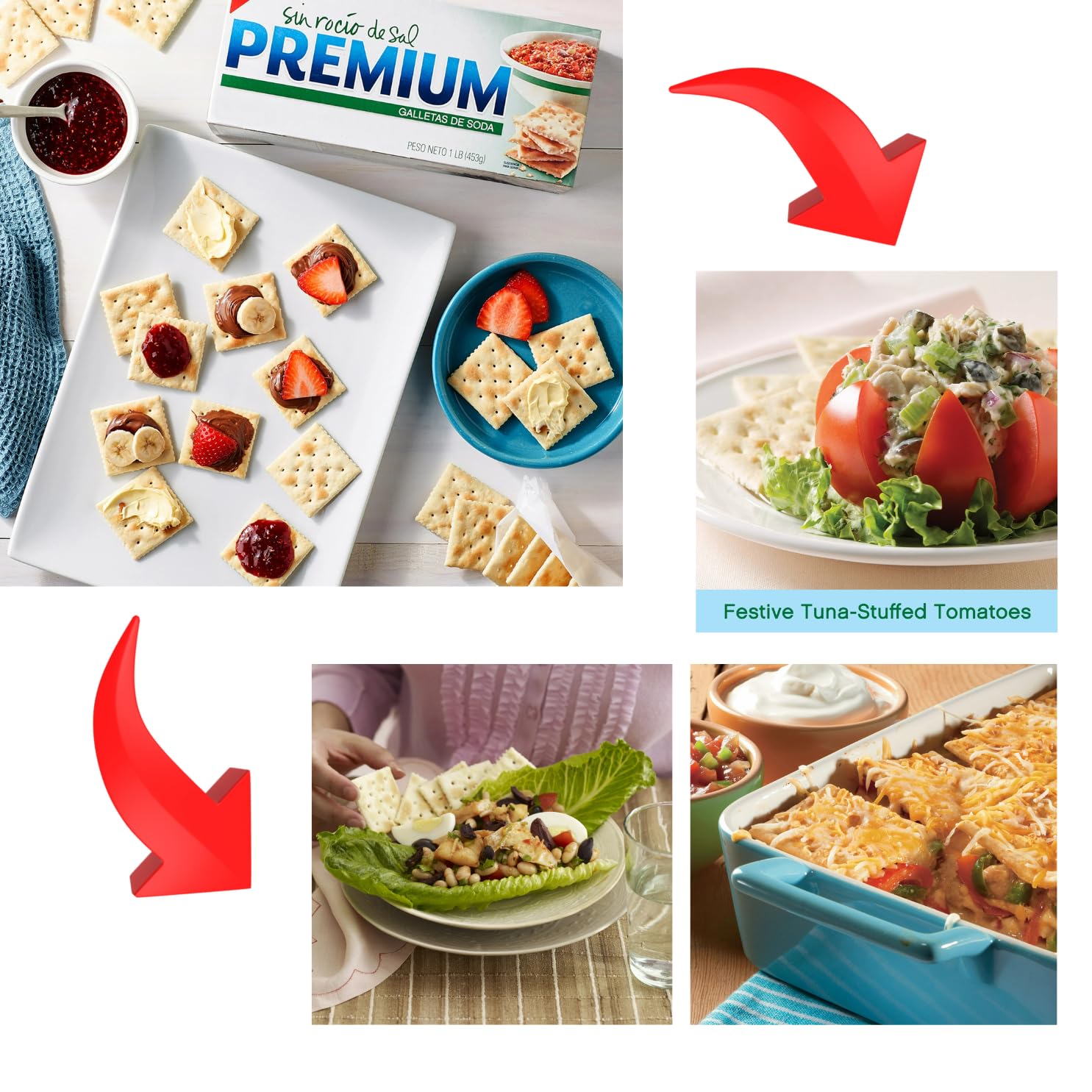 Luxenton crackers arranged on cheese platter showing versatile serving benefit