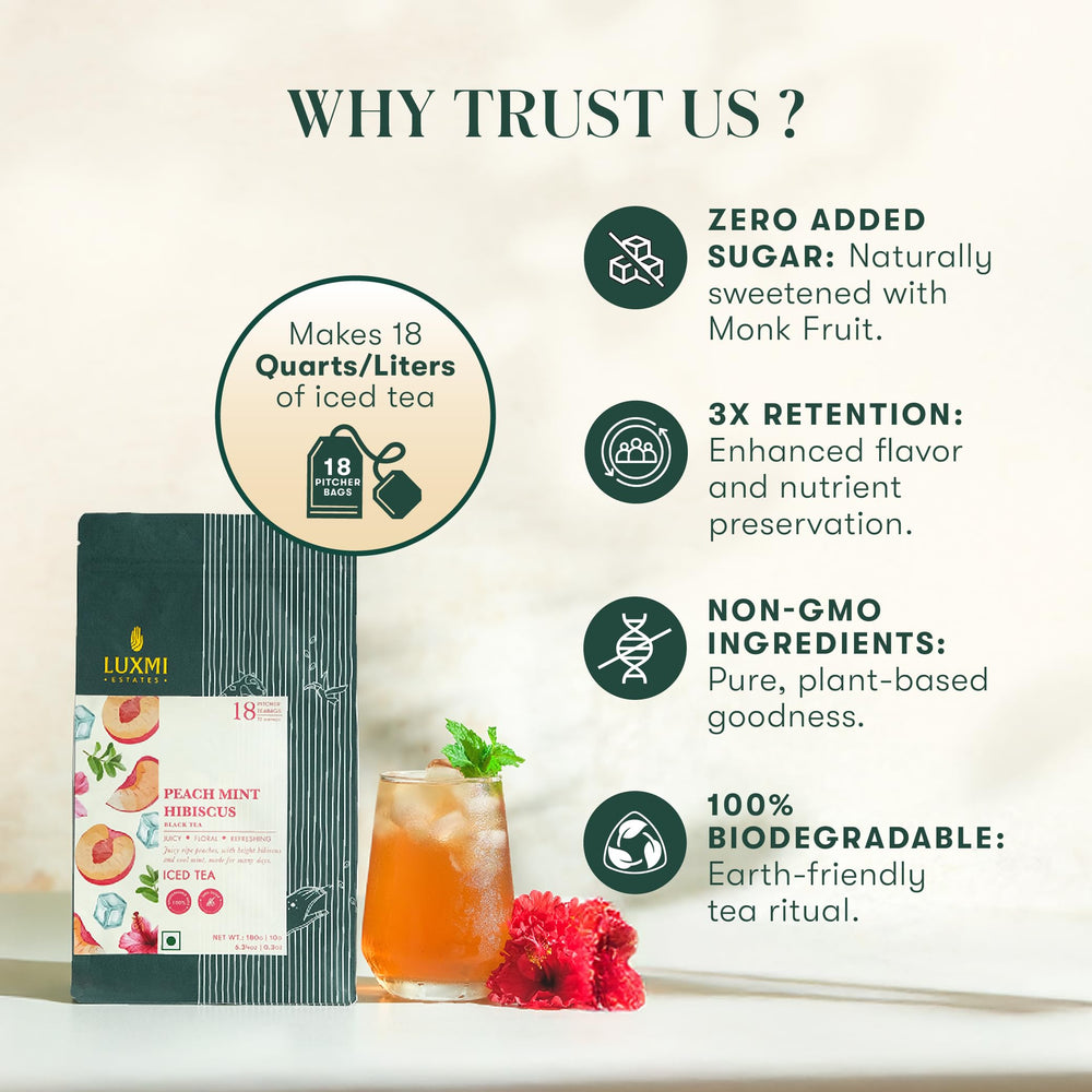 Luxmi Estates real peach pieces texture for natural fruity flavor and authenticity