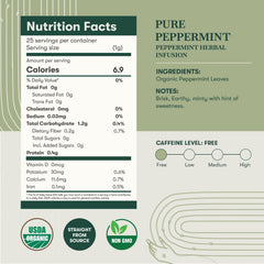 LUXMI brewed peppermint cup steaming, showcasing soothing evening sip