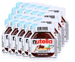 LuxProdX Nutella front packaging showing single-serve packet box for quick serving