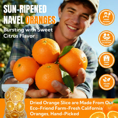 Luxsavia close-up of dried orange texture highlighting vibrant color and chew