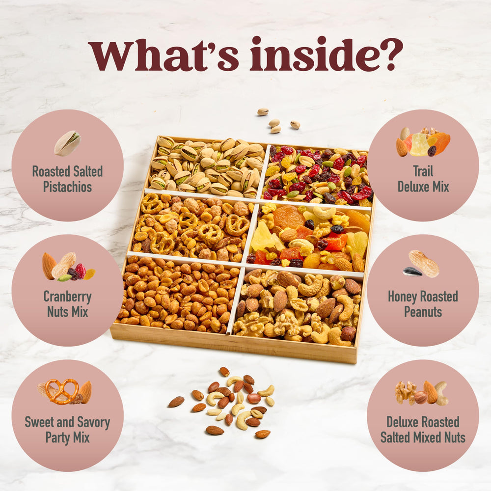 Luxurious Treats candied cranberry nut mix detail showing sweet-tart contrast