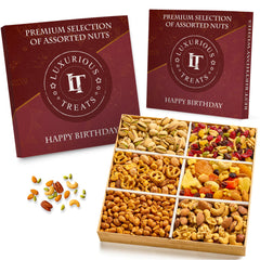 Luxurious Treats front packaging gift-ready for birthdays and convenience