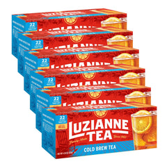 Luzianne box front view showing branding and unsweetened cold brew benefit