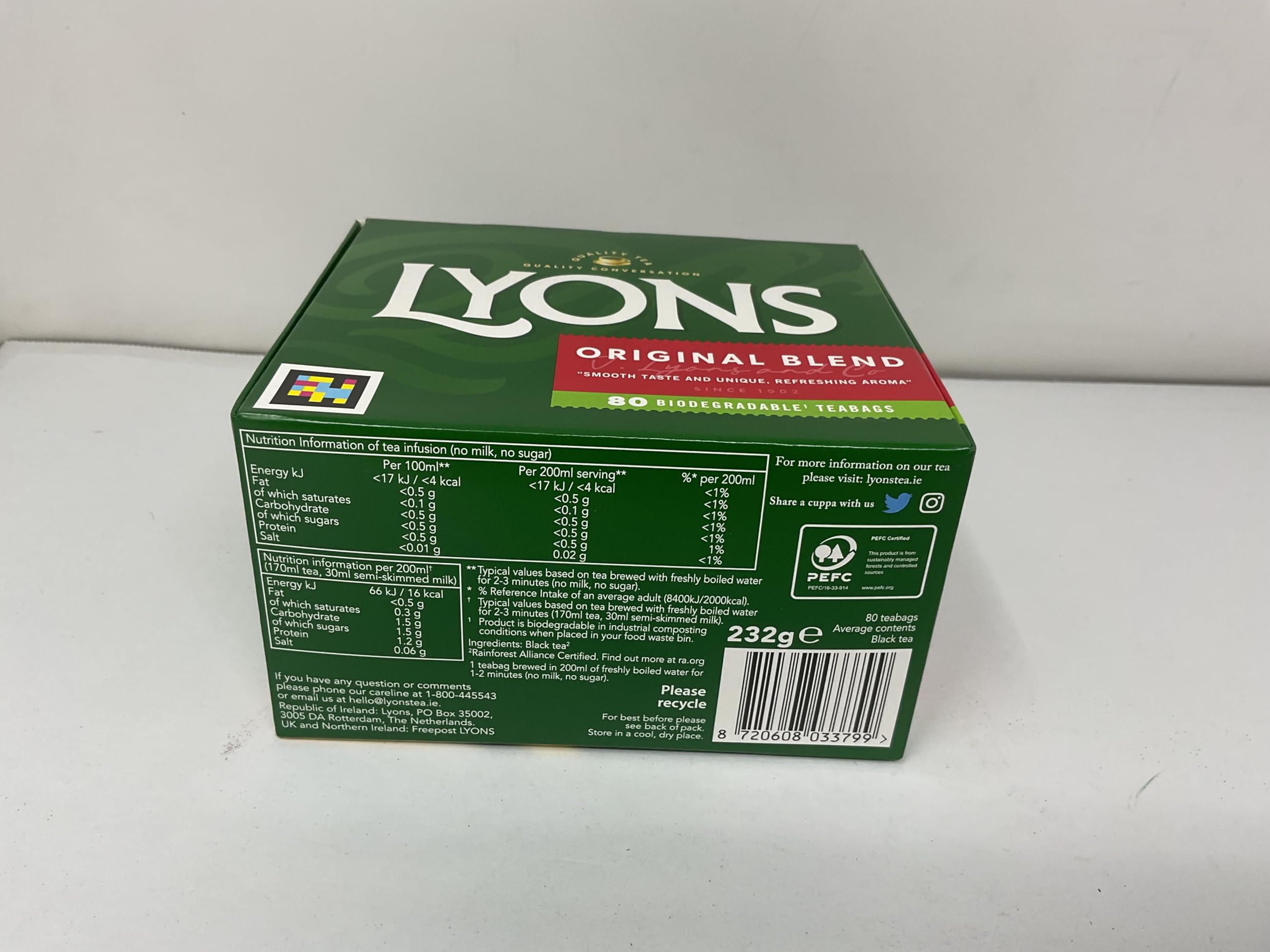Lyons 80 bags arranged on table, bulk pack convenience for families benefit