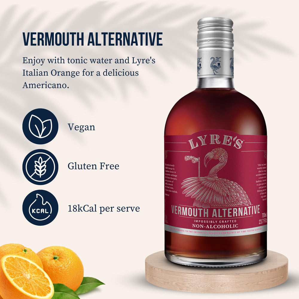 Lyre's being poured into a lowball glass illustrating mixability and smooth texture