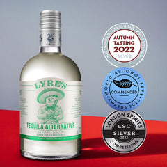 Lyre's label close-up highlighting product details benefit: easy identification on shelf