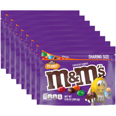 M&M's front packaging showing resealable sharing bag and convenience